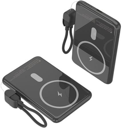 Powerbank 5000mAh Leotec LEPOWW20W5K/ 20W/ Wireless/ Negra/ Incluye Cable USB Tipo-C - Frikibase