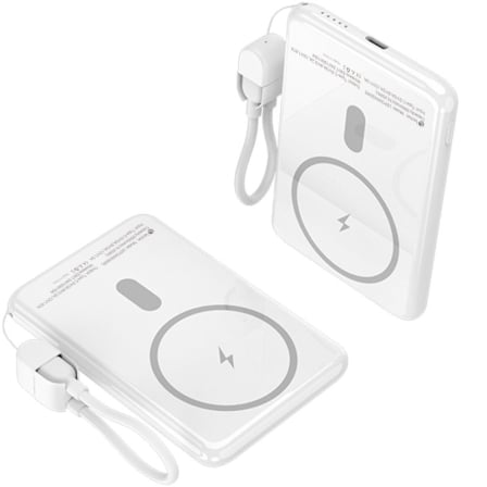 Powerbank 5000mAh Leotec LEPOWW20W5W/ 20W/ Wireless/ Blanca/ Incluye Cable USB Tipo-C - Frikibase