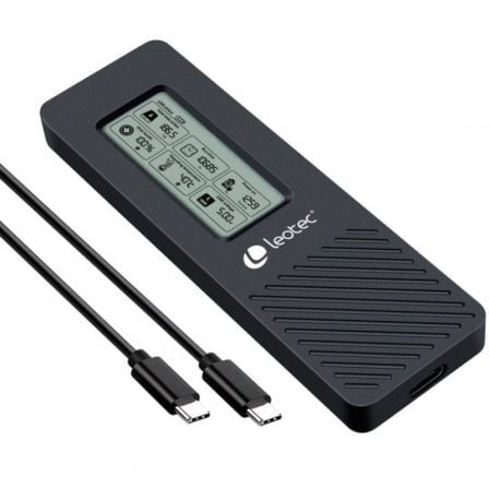 Caja Externa para Disco SSD M.2 NVMe Leotec LEM2EXT01/ USB 3.2/ con Pantalla LCD - Frikibase