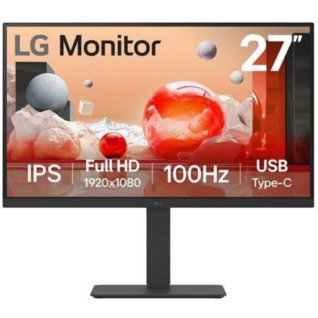 Monitor Profesional LG 27BA750-B 27"/ Full HD/ Multimedia/ Regulable en altura/ Negro - Frikibase