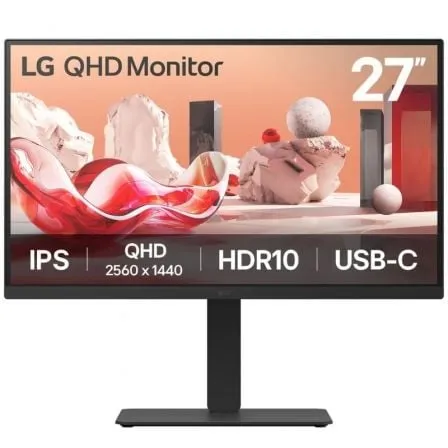 Monitor Profesional LG 27BA75QB-B 27"/ QHD/ Multimedia/ Negro - Frikibase