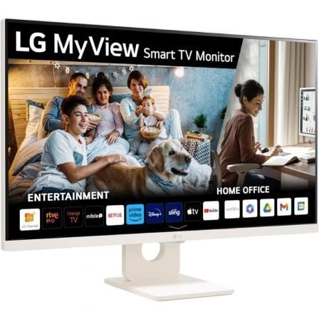 Smart Monitor LG MyView 32SR50F-W 31.5"/ Full HD/ Multimedia/ Smart TV/ Blanco - Frikibase