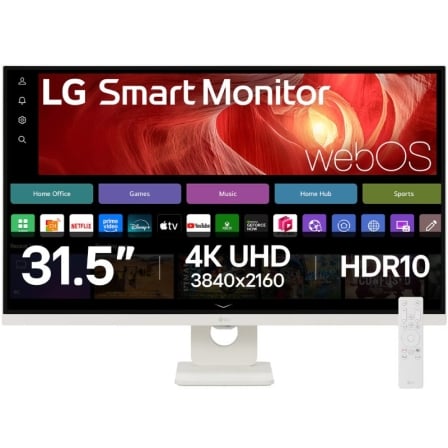 Smart Monitor LG 32U721SA-W 31.5"/ 4K/ Multimedia/ Smart TV/ Blanco - Frikibase