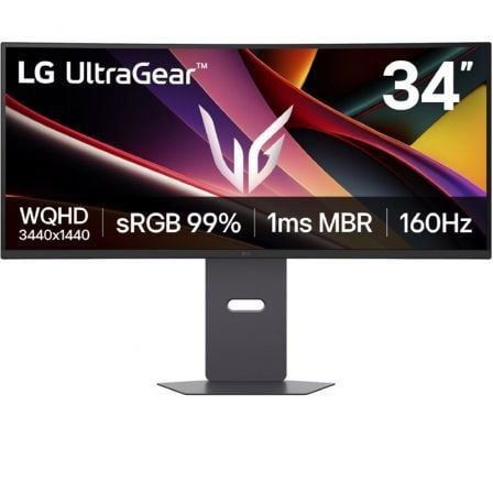 Monitor Gaming Ultrapanorámico Curvo LG UltraGear 34G600A-B 34"/ WQHD/ Multimedia/ 5ms/ 160Hz/ VA/ Regulable en Altura/ Negro - Frikibase