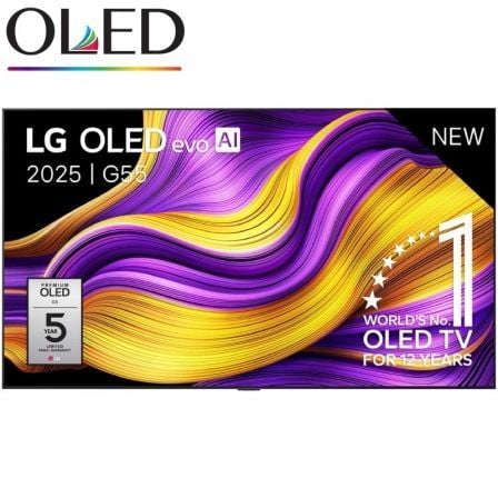 Televisor LG OLED Evo AI G5 OLED65G55LW 65"/ Ultra HD 4K/ Smart TV/ WiFi - Frikibase