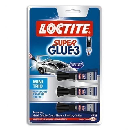 Pegamento en Tubo Loctite Super Glue-3 Mini Trio/ 3 x 1g - Frikibase