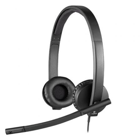 Auriculares Logitech H570E/ con Micrófono/ USB/ Negros - Frikibase