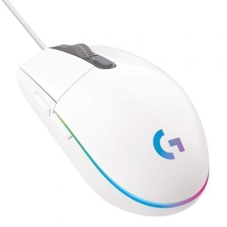 Ratón Gaming Logitech G102 Lightsync/ Hasta 8000 DPI/ Blanco - Frikibase