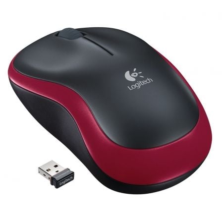Ratón Inalámbrico Logitech M185/ Hasta 1000 DPI/ Rojo - Frikibase