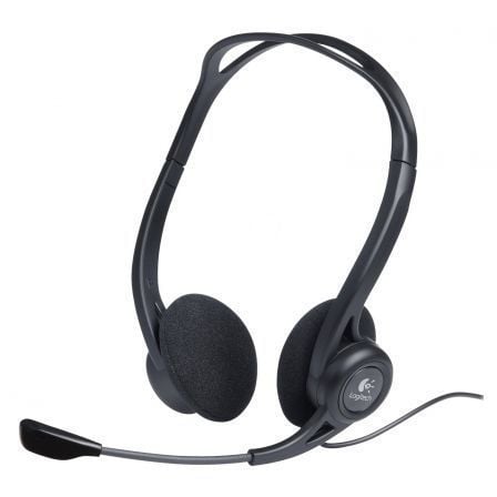 Auriculares Logitech Headset PC 960/ con Micrófono/ USB/ Negros - Frikibase