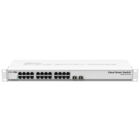 Switch Mikrotik CSS326-24G-2S+RM 26 Puertos/ RJ45 10/100/1000/ SFP/ PoE IN - Frikibase