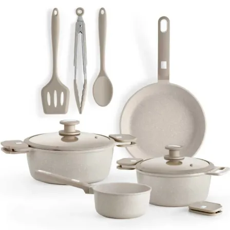Pack Batería de Cocina Monix Denmark/ Cazo Ø16cm/ Sarten Ø24cm/ Cacerolas Ø20 - 24cm/ Aluminio Fundido/ Apta para Inducción - Frikibase