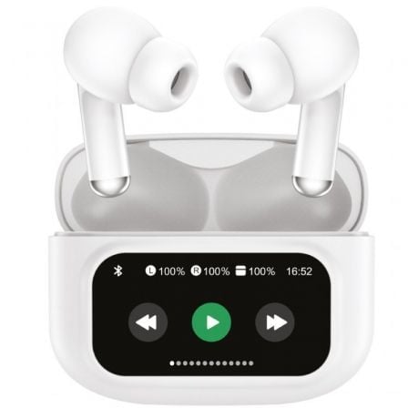 Auriculares Bluetooth Muvit For Change True Wireless Estéreo con estuche de carga/ Autonomía 6h/ Blancos - Frikibase
