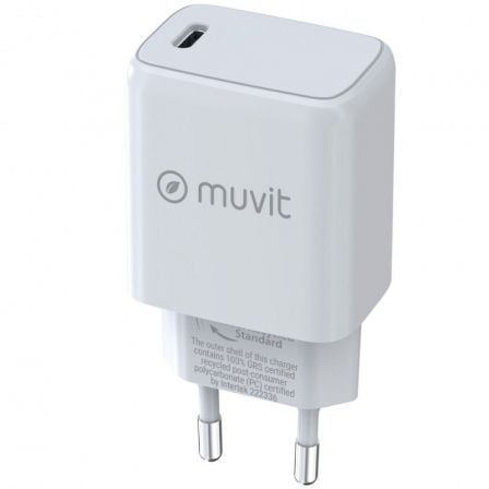 Cargador de Pared Muvit For Change MCACC0014/ 1xUSB Tipo-C/ 30W - Frikibase