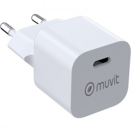 Cargador de Pared Muvit For Change MCACC0049/ 1xUSB Tipo-C/ 25W - Frikibase