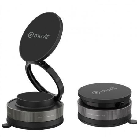 Soporte de Smartphone para Coche Muvit For Change MCCHL0035/ Negro - Frikibase