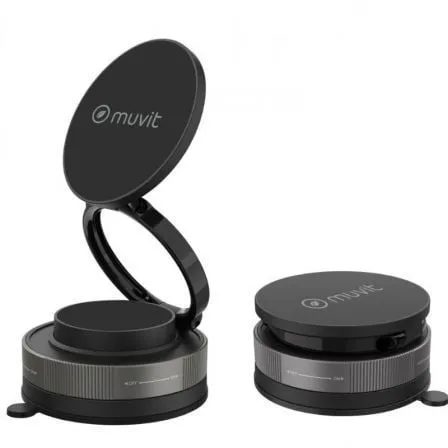 Soporte de Smartphone para Coche Muvit For Change MCCHL0035/ Negro - Frikibase