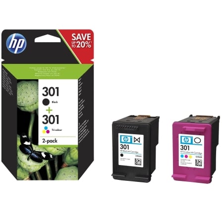 Cartucho de Tinta Original HP nº301 Multipack/ Negro/ Tricolor - Frikibase