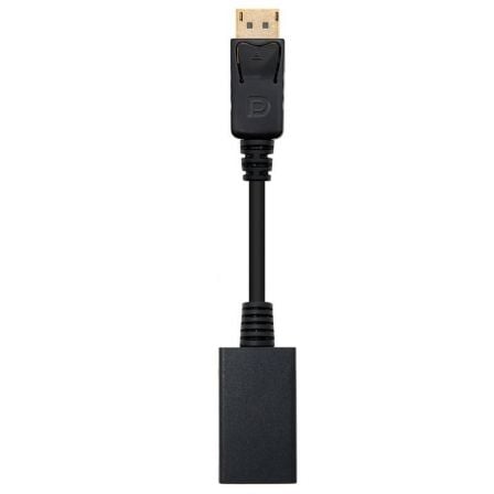 Conversor Nanocable 10.16.0502/ DisplayPort Macho - HDMI Hembra/ 15cm/ Negro - Frikibase
