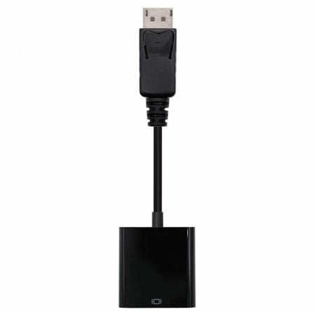 Conversor Nanocable 10.16.0602/ DisplayPort Macho - VGA Hembra/ 15cm/ Negro - Frikibase