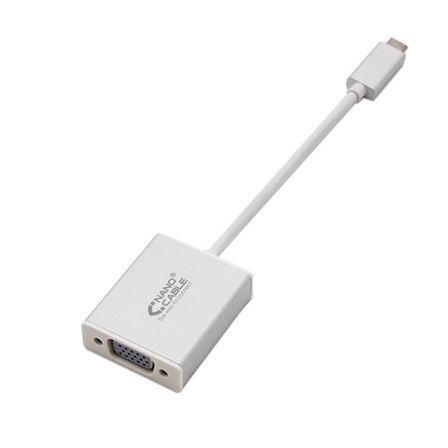 Cable Conversor Nanocable 10.16.4101/ USB Tipo-C Macho - VGA Hembra - Frikibase