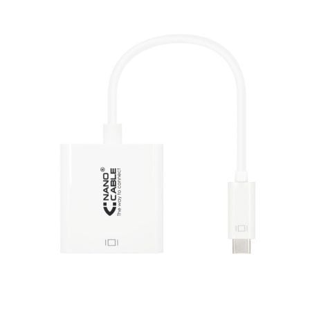 Conversor Nanocable 10.16.4102/ USB Tipo-C Macho - HDMI Hembra/ 15cm/ Blanco - Frikibase