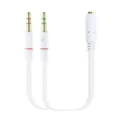 Cable Estéreo Nanocable 10.24.1203/ Jack 3.5 Hembra - 2x Jack 3.5 Macho/ 20cm/ Blanco - Frikibase