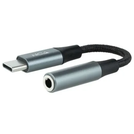 Conversor USB Tipo-C Nanocable 10.24.1204/ USB Tipo-C Macho - Jack 3.5 Hembra - Frikibase