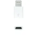 Adaptador Micro USB 2.0 Lightning Nanocable 10.10.4100/ Micro USB Hembra - Lightning Macho/ Blanco - Frikibase