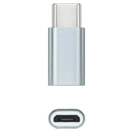 Adaptador Nanocable 10.02.0011/ USB Tipo-C Macho - MicroUSB Hembra - Frikibase