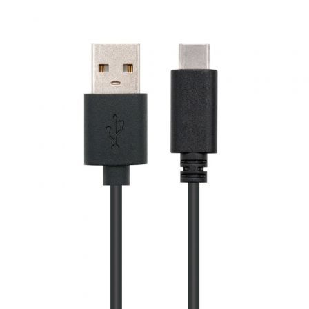 Cable USB 2.0 Tipo-C Nanocable 10.01.2100/ USB Tipo-C Macho - USB Macho/ 480Mbps/ 50cm/ Negro - Frikibase