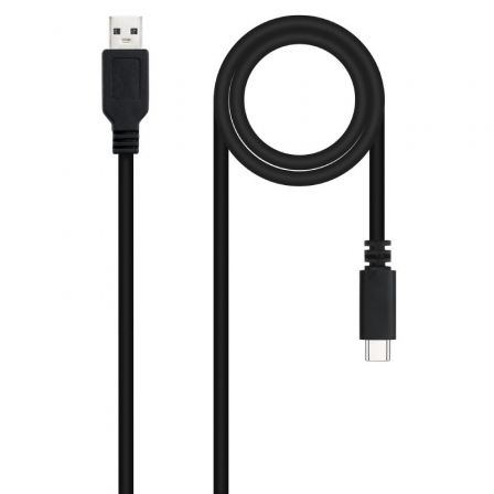 Cable USB 2.0 Nanocable 10.01.2101-L150/ USB Tipo-C Macho - USB Macho/ 480Mbps/ 1.5m/ Negro - Frikibase