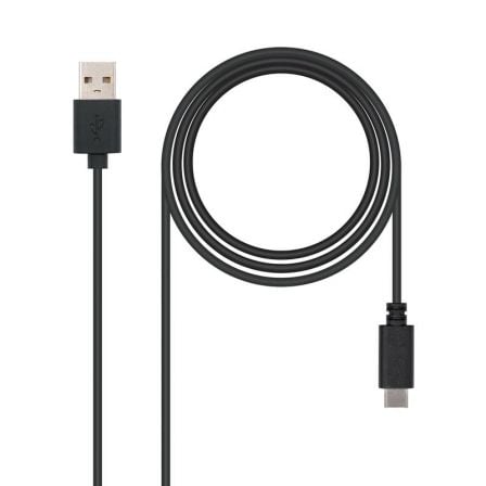 Cable USB 2.0 Nanocable 10.01.2101/ USB Tipo-C Macho - USB Macho/ 480Mbps/ 1m/ Negro - Frikibase