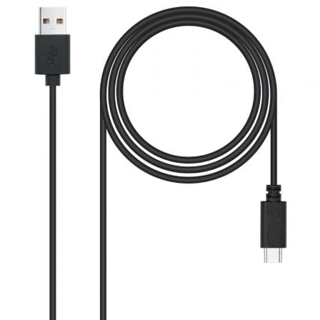 Cable USB 2.0 Nanocable 10.01.2103/ USB Macho - USB Tipo-C Macho/ 480Mbps/ 3m/ Negro - Frikibase