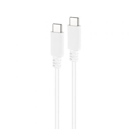 Cable USB 2.0 Tipo-C Nanocable 10.01.2301-L150-W/ USB Tipo-C Macho - USB Tipo-C Macho/ 480Mbps/ 1.5m/ Blanco - Frikibase