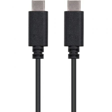 Cable USB 2.0 Tipo-C Nanocable 10.01.2301/ USB Tipo-C Macho - USB Tipo-C Macho/ 480Mbps/ 1m/ Negro - Frikibase