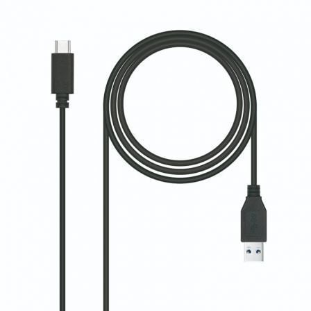 Cable USB 3.1 Tipo-C Nanocable 10.01.4001-L150/ USB Tipo-C Macho - USB Macho/ 10Gbps/ 1.5m/ Negro - Frikibase