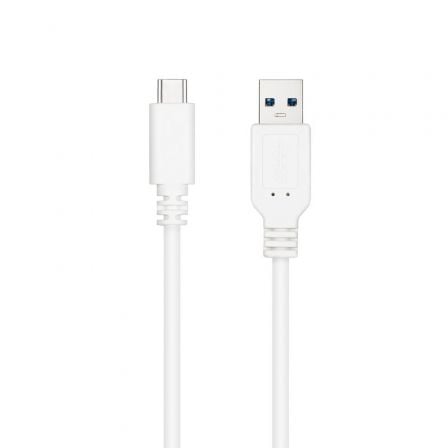 Cable USB 3.1 Nanocable 10.01.4002-W/ USB Tipo-C Macho - USB Macho/ 2m/ Blanco - Frikibase
