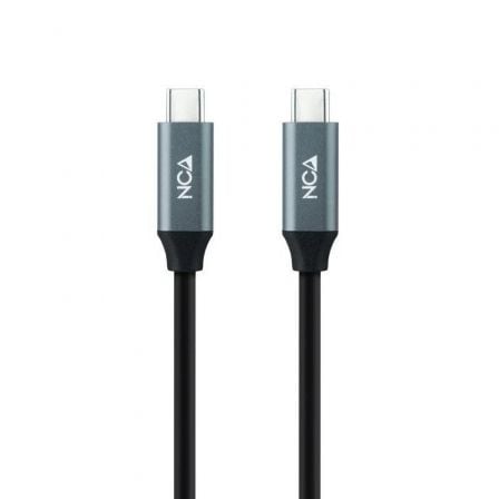 Cable USB 3.2 Tipo-C Nanocable 10.01.4303/ USB Tipo-C Macho - USB Tipo-C Macho/ 3m/ Gris y Negro - Frikibase