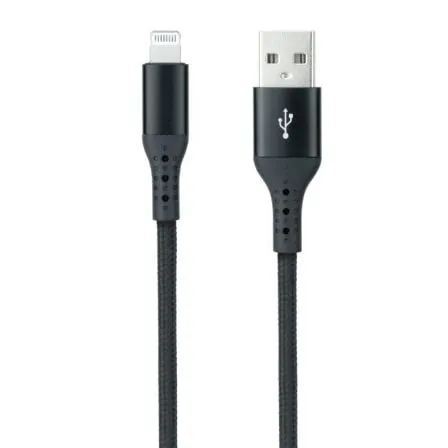 Cable USB 2.0 Lightning Nanocable 10.10.0401-COBK/ USB Macho - Lightning Macho/ 1m/ Negro - Frikibase