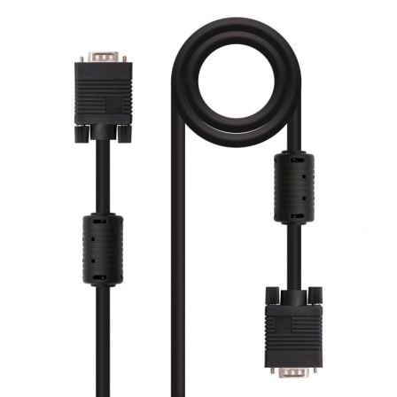 Cable SVGA Nanocable 10.15.0102/ VGA Macho - VGA Macho/ 1.8m/ Negro - Frikibase