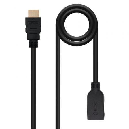 Cable Alargador HDMI Nanocable 10.15.1013/ HDMI Macho - HDMI Hembra/ 3m/ Negro - Frikibase