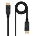 Cable DisplayPort 1.2 4K Nanocable 10.15.2301/ DisplayPort Macho - DisplayPort Macho/ 1m/ Negro - Frikibase