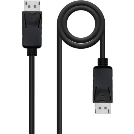 Cable DisplayPort 1.4 8K Nanocable 10.15.2801/ DisplayPort Macho - DisplayPort Macho/ 1m/ Certificado/ Negro - Frikibase
