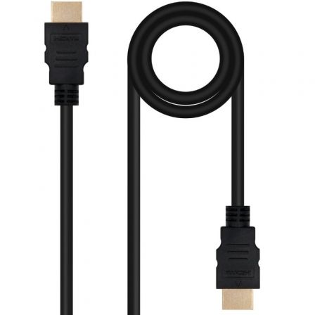 Cable HDMI 2.0 4K Nanocable 10.15.3801/ HDMI Macho - HDMI Macho/ 1m/ Negro - Frikibase