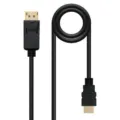 Cable Conversor Nanocable 10.15.4301/ Displayport Macho - HDMI Macho/ 1m/ Negro – imagen 2