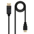 Cable DisplayPort Nanocable 10.15.4302/ DisplayPort Macho - HDMI Macho/ 2m/ Negro - Frikibase