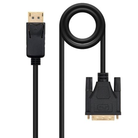 Cable Conversor Nanocable 10.15.4502/ DisplayPort Macho - DVI Macho/ 2m/ Negro - Frikibase