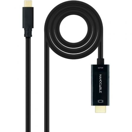 Cable Conversor Nanocable 10.15.5135/ USB Tipo-C Macho - HDMI Macho/ 5m/ Negro - Frikibase