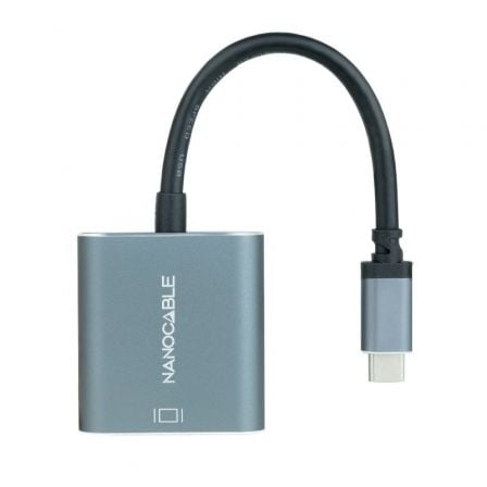 Cable Conversor Nanocable 10.16.4103-G/ USB Tipo-C Macho - DVI-D (24+1) Hembra/ 15cm/ Gris - Frikibase